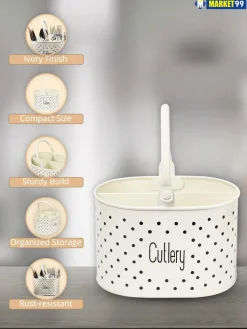 Stylish Ivory Cutlery Holder