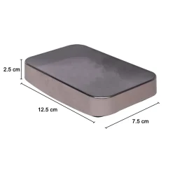 Stylish Soap Dish - Silver & Black