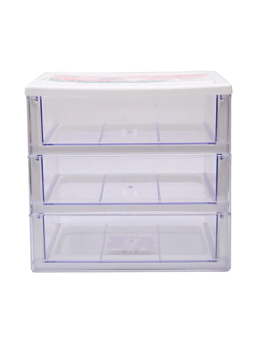 Stylish White 3 Layer Table Drawer