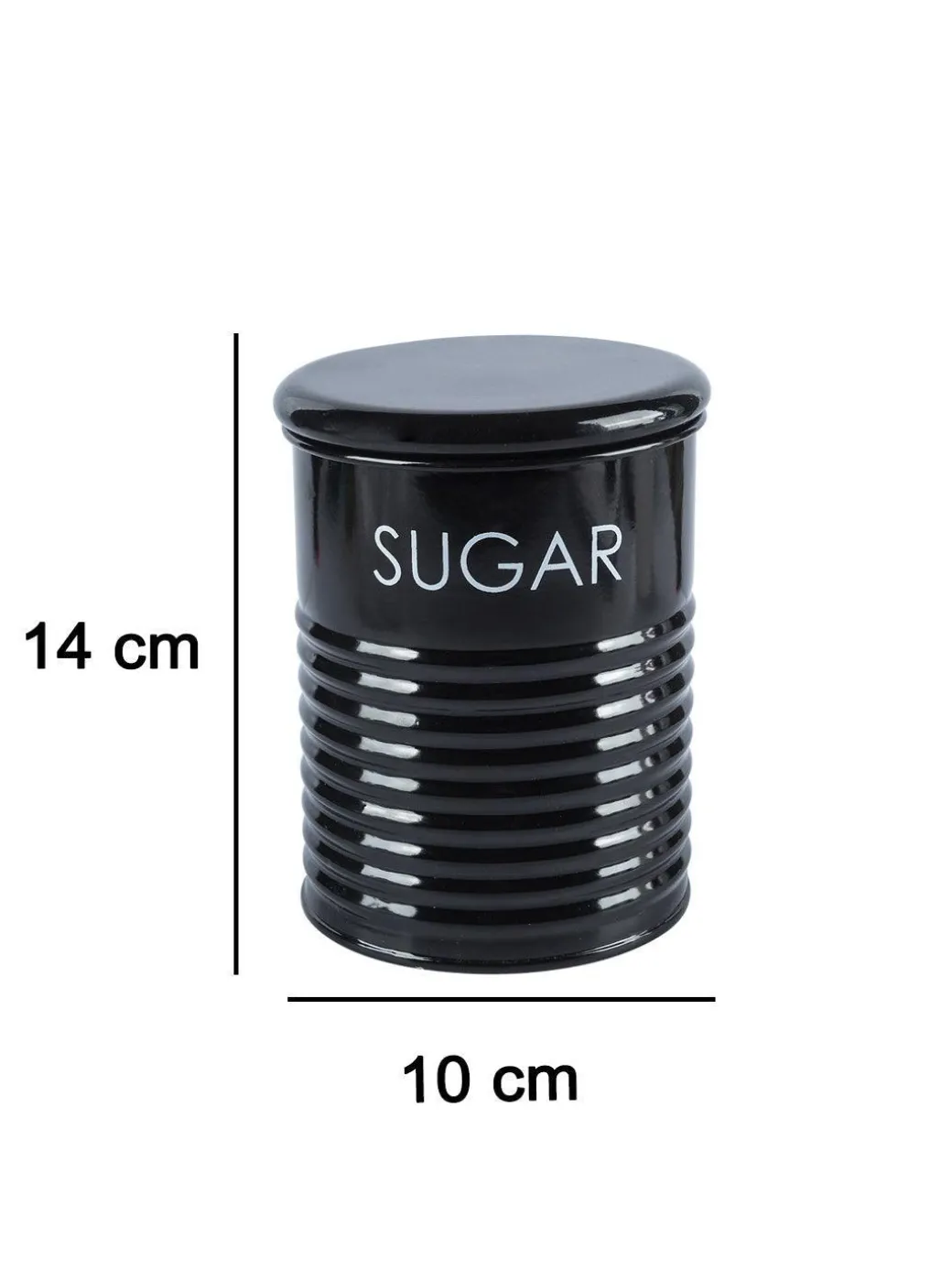 Sugar Jar With Lid - (Black, 900mL)