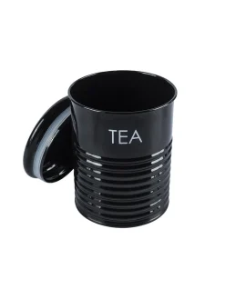 Tea & Sugar Jar - Set Of 2 (Black, Each 900 mL)