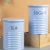 Tea & Sugar Jar - Set Of 2 (Blue, Each 900 mL)