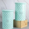 Tea & Sugar Jar - Set Of 2 (Green, Each 900 mL)