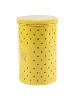 Tea & Sugar Jar - Set Of 2 (Yellow, Each 900 mL)