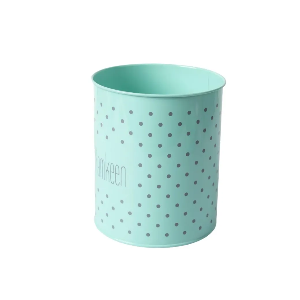 Tea & Sugar Jar (Each 900 Ml) + Cookie & Namkeen Jar (Each 1700 Ml) - Polka Dot Green, Set Of 4