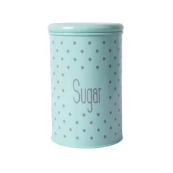 Tea & Sugar Jar (Each 900 Ml) + Cookie & Namkeen Jar (Each 1700 Ml) - Polka Dot Green, Set Of 4