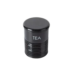 Tea & Sugar Jar (Each 900 Ml) + Biscuits & Namkeen Jar (Each 1700 Ml) - Black, Set Of 4