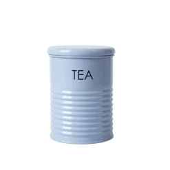 Tea & Sugar Jar (Each 900 Ml) + Biscuits & Namkeen Jar (Each 1700 Ml) - Light Blue, Set Of 4