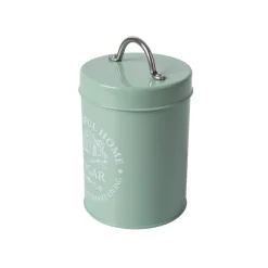 Tea & Sugar Jar (Each 850 Ml) + Biscuits & Namkeen Jar (Each 1300 Ml) - Green, Set Of 4
