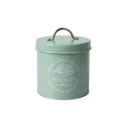 Tea & Sugar Jar (Each 850 Ml) + Biscuits & Namkeen Jar (Each 1300 Ml) - Green, Set Of 4