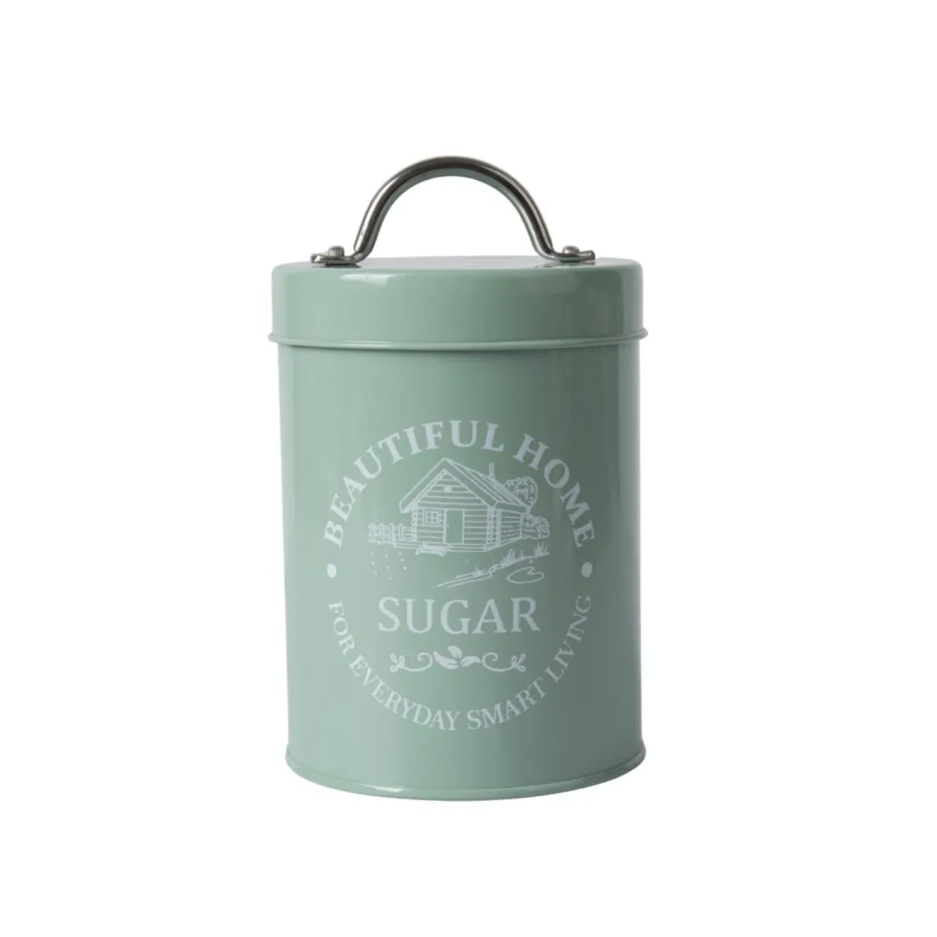 Tea & Sugar Jar (Each 850 Ml) + Biscuits & Namkeen Jar (Each 1300 Ml) - Green, Set Of 4