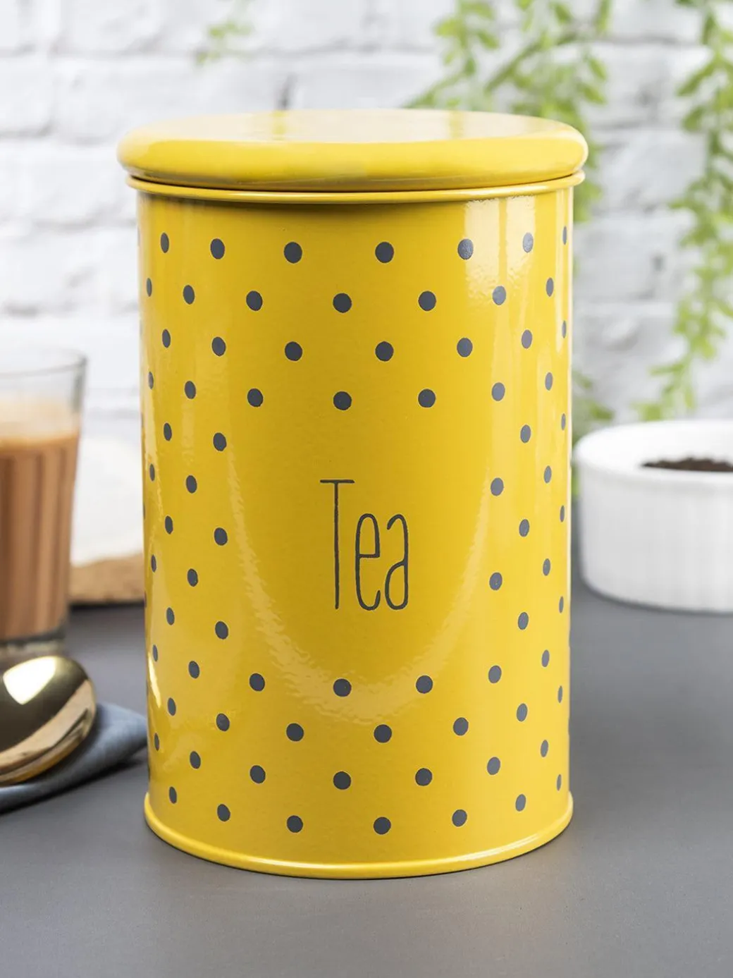 Tea Jar with Lid - (Yellow, 900mL)