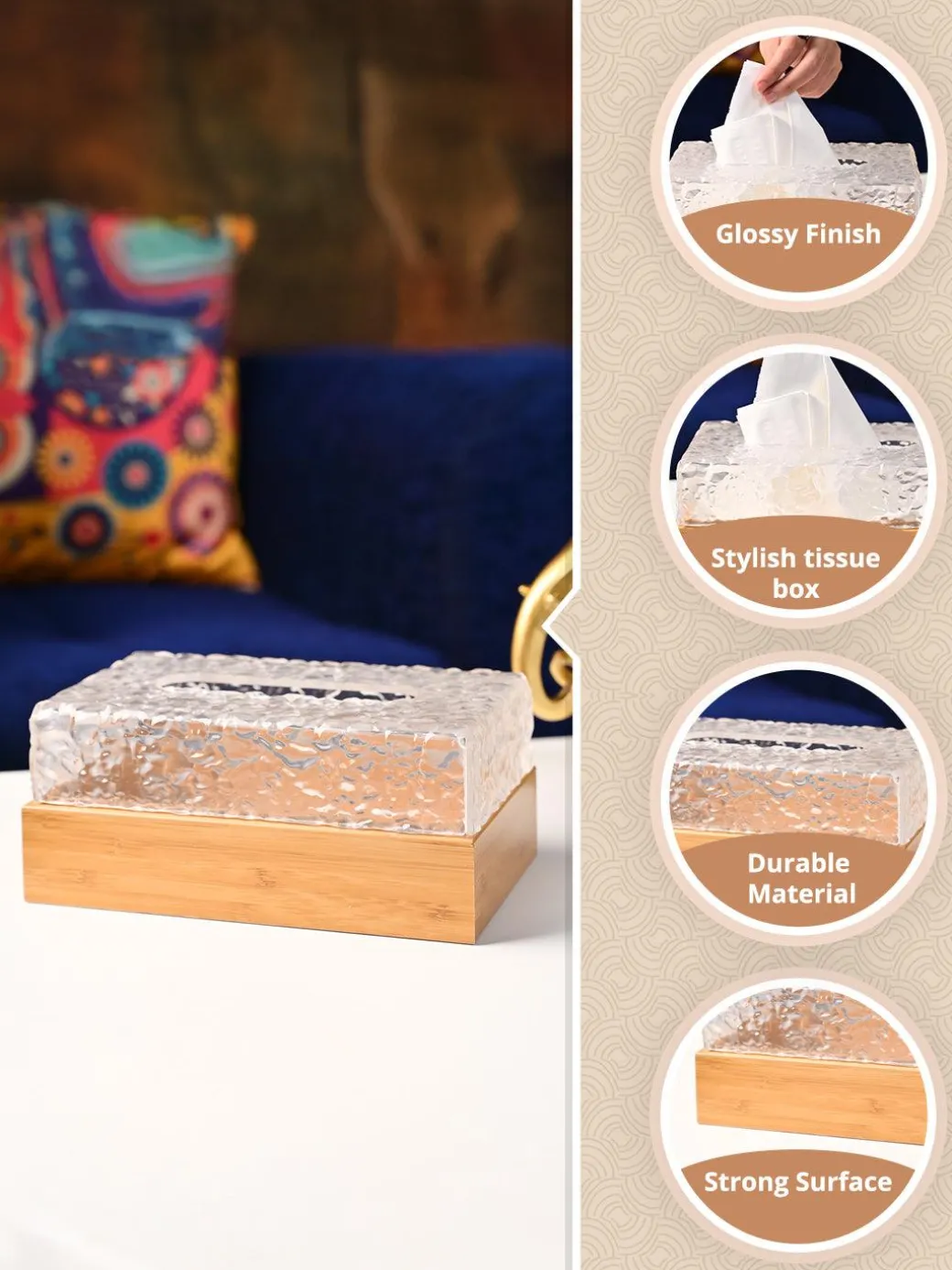 Transparent Plastic Tissue Box