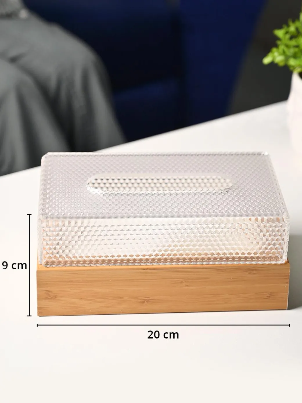 Transparent Sleek Tissue Box - Rectangle Shape