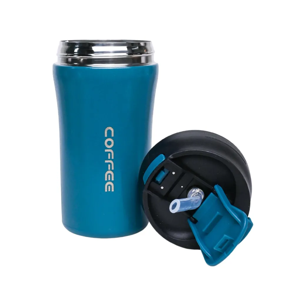 Tumbler Mug With Lid - 400mL, Blue