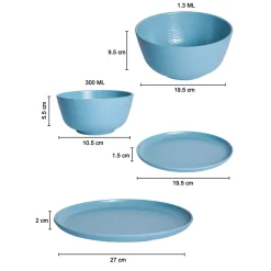 Turquoise Dinner Sets - 20 Pcs