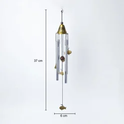 Unique Copper Decorative Wind Chime For Home - 7 X 7 X 53.5 Cm