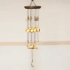 Unique Golden Decorative Wind Chime For Home - 11.5 X 11.5 X 55 Cm