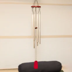 Unique Silver Decorative Wind Chime For Home - 10 X 10 X 76 Cm