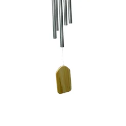 Unique Silver Decorative Wind Chime For Home - 8.5 X 8.5 X 78 Cm