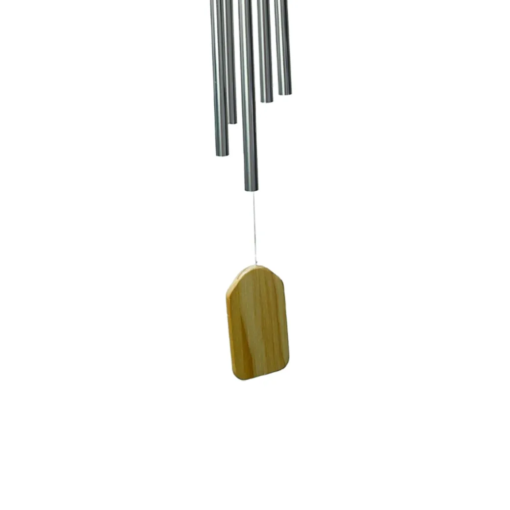 Unique Silver Decorative Wind Chime For Home - 8.5 X 8.5 X 78 Cm