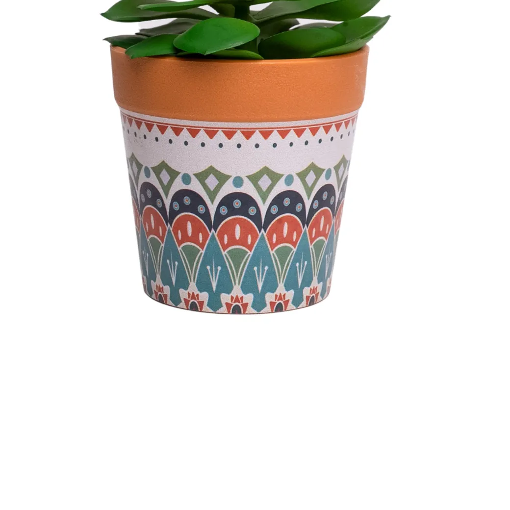 VON CASA Artificial Potted Plant - Mandala Style