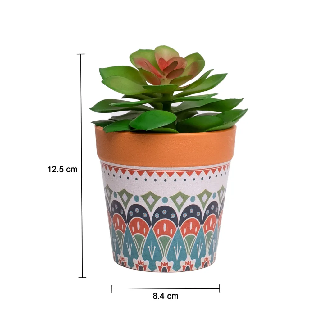VON CASA Artificial Potted Plant - Mandala Style