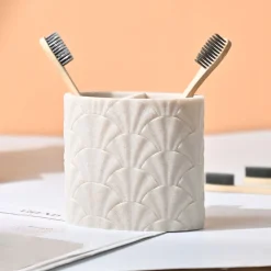 VON CASA Beige Toothbrush Holder - 400Ml