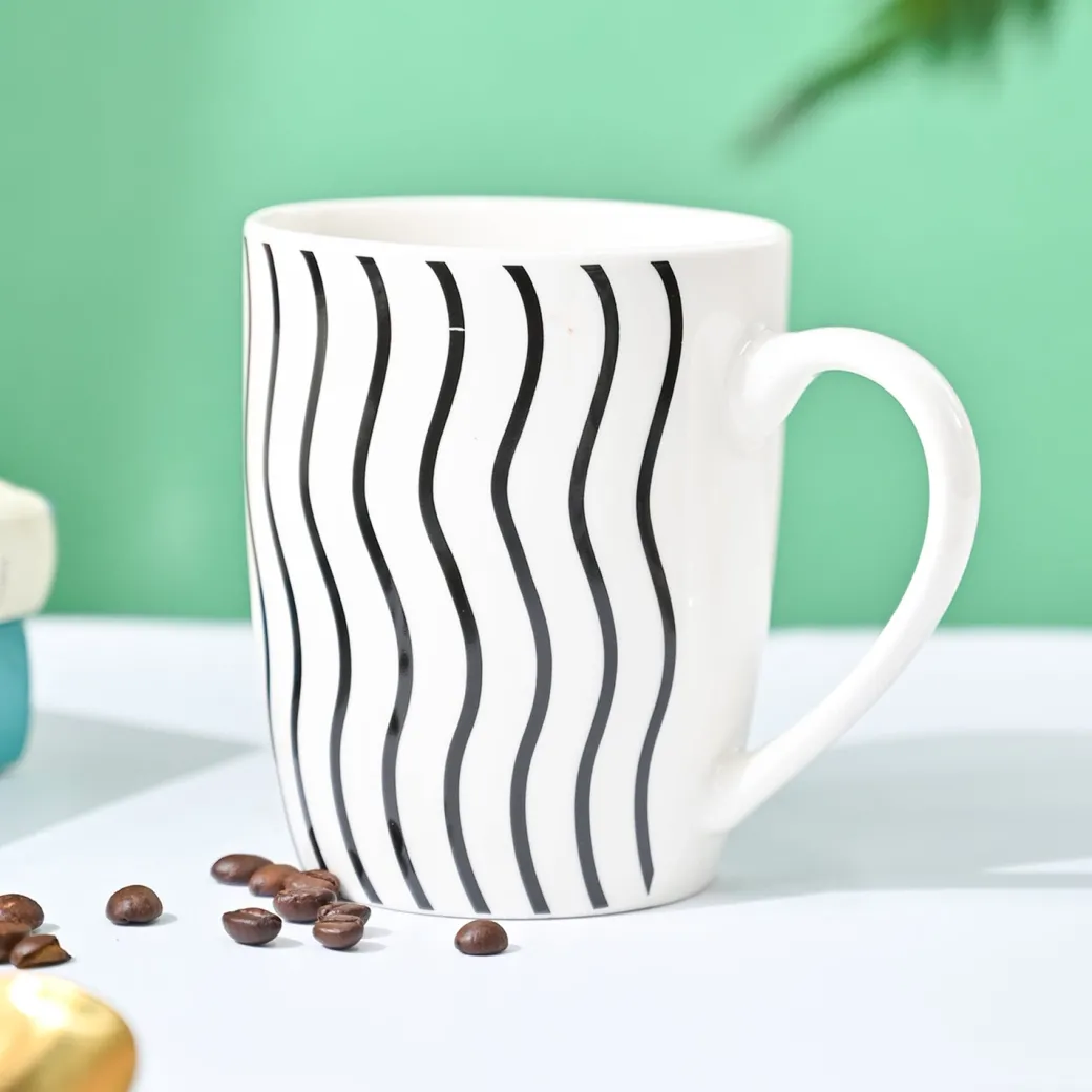 VON CASA Black & White Mug - 380Ml