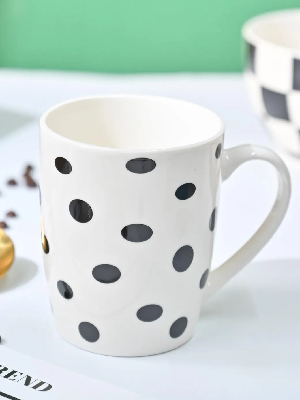 VON CASA Black & White Mug - 380Ml
