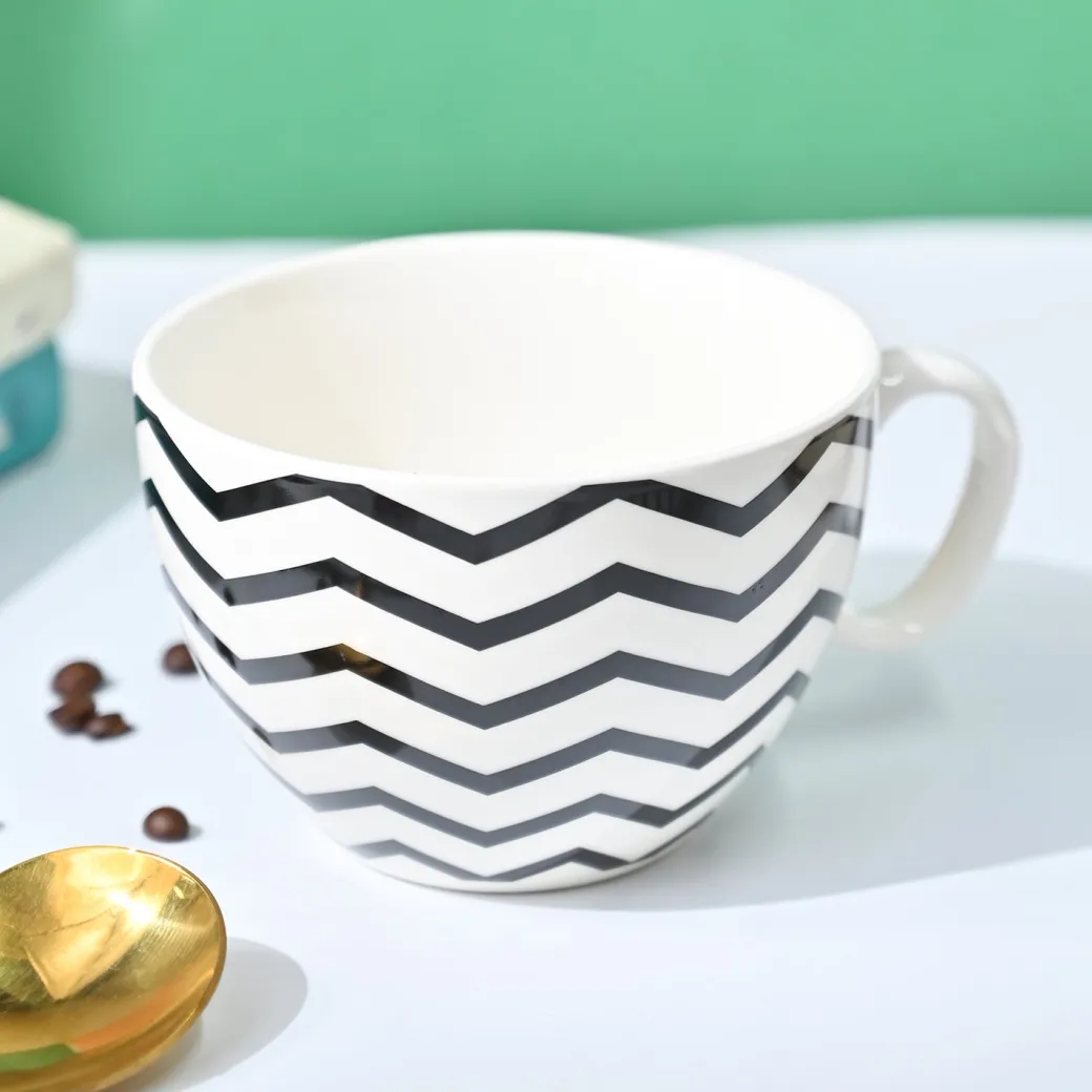 VON CASA Black & White Tea Cup - 420Ml