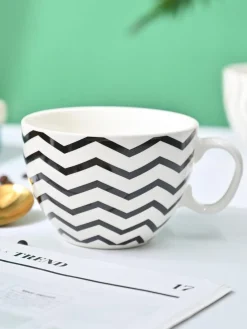 VON CASA Black & White Tea Cup - 420Ml