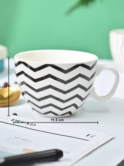 VON CASA Black & White Tea Cup - 420Ml
