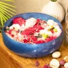 VON CASA Blue Decorative Bowl (Blue Enamel)