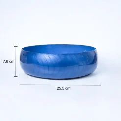 VON CASA Blue Decorative Bowl (Blue Enamel)
