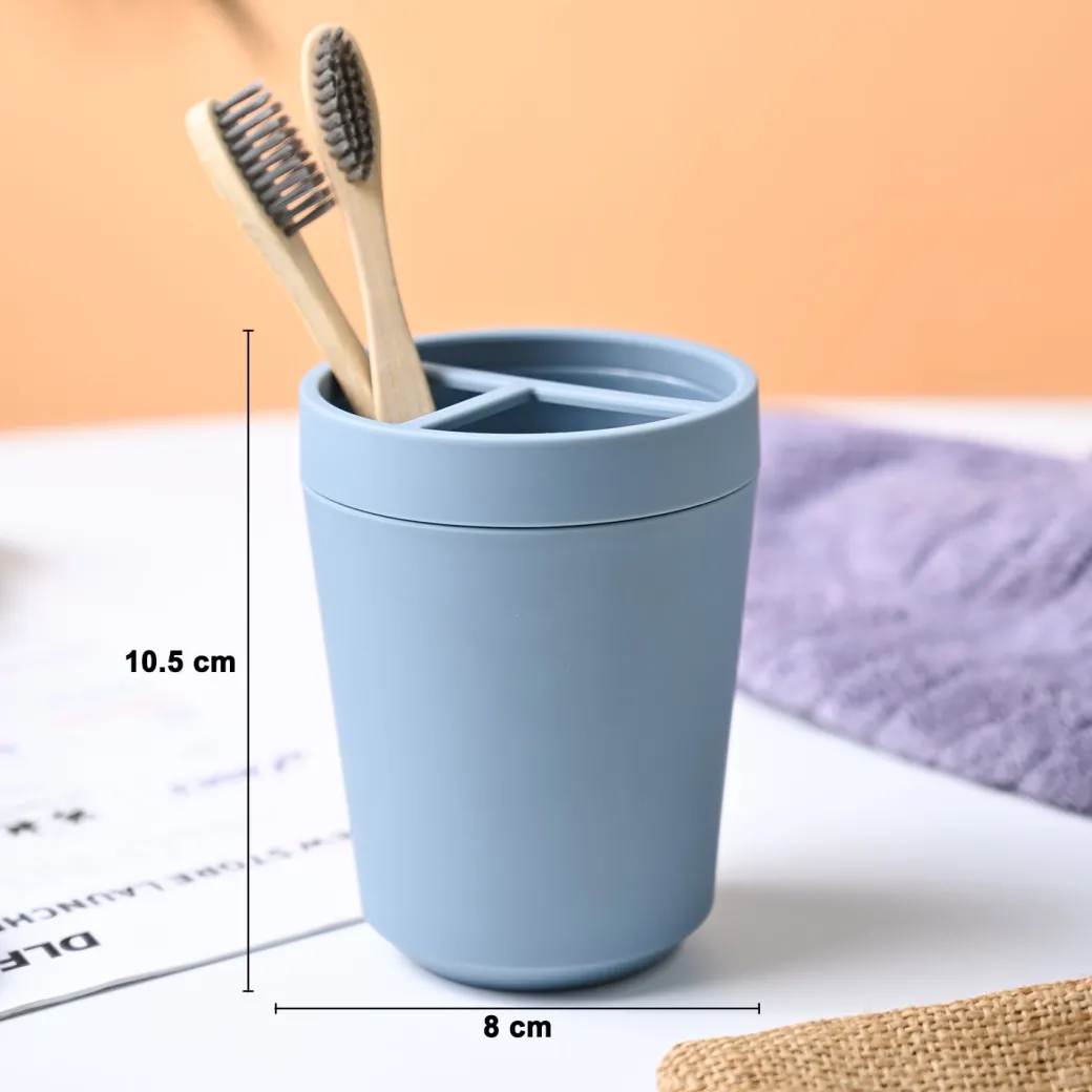 VON CASA Blue Plastic Toothbrush Holder