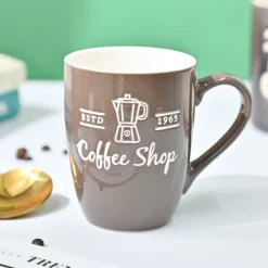 VON CASA Brown Mug (Coffee Shop) - 340Ml