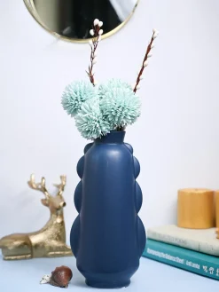 VON CASA Ceramic Blue Vase