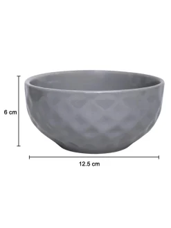 VON CASA Ceramic Bowl - 450Ml, Light Grey
