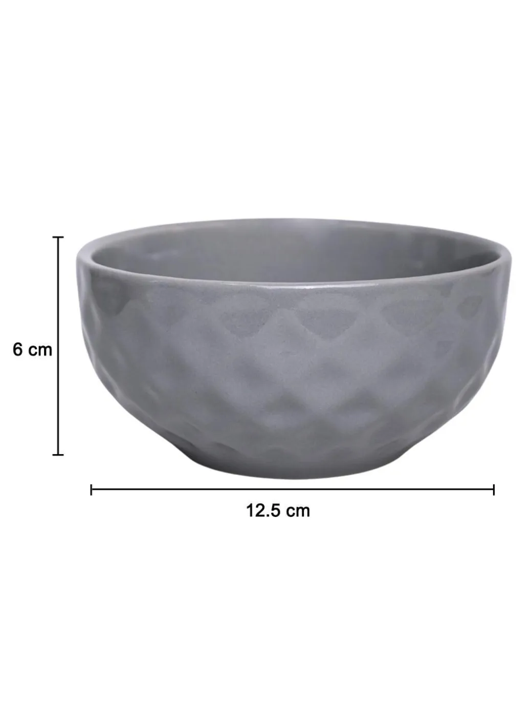 VON CASA Ceramic Bowl - 450Ml, Light Grey