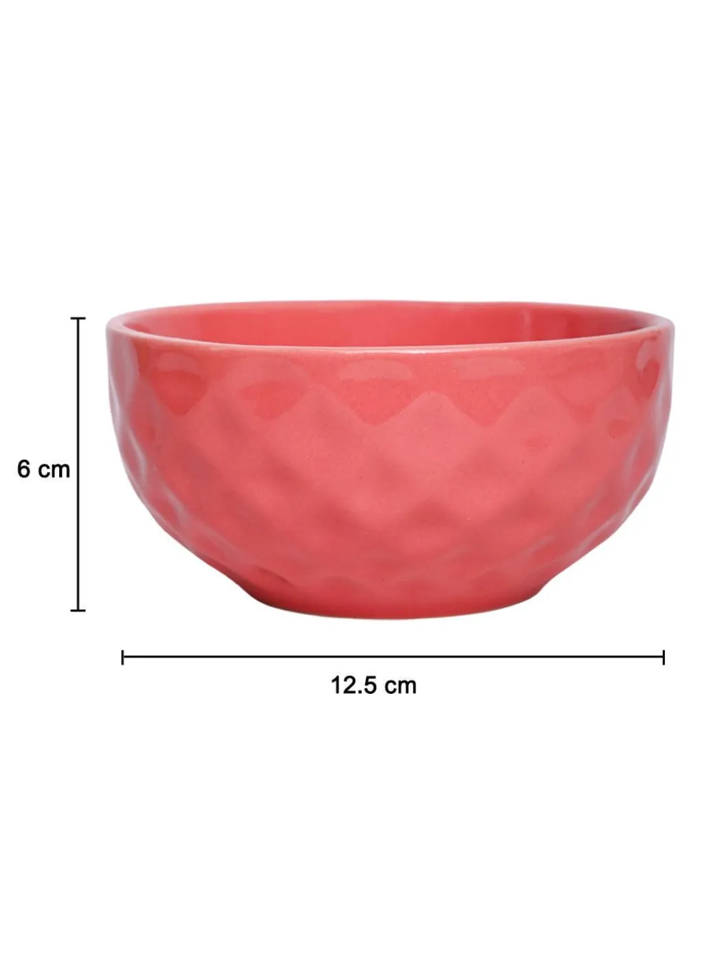 VON CASA Ceramic Bowl - 450Ml, Light Pink
