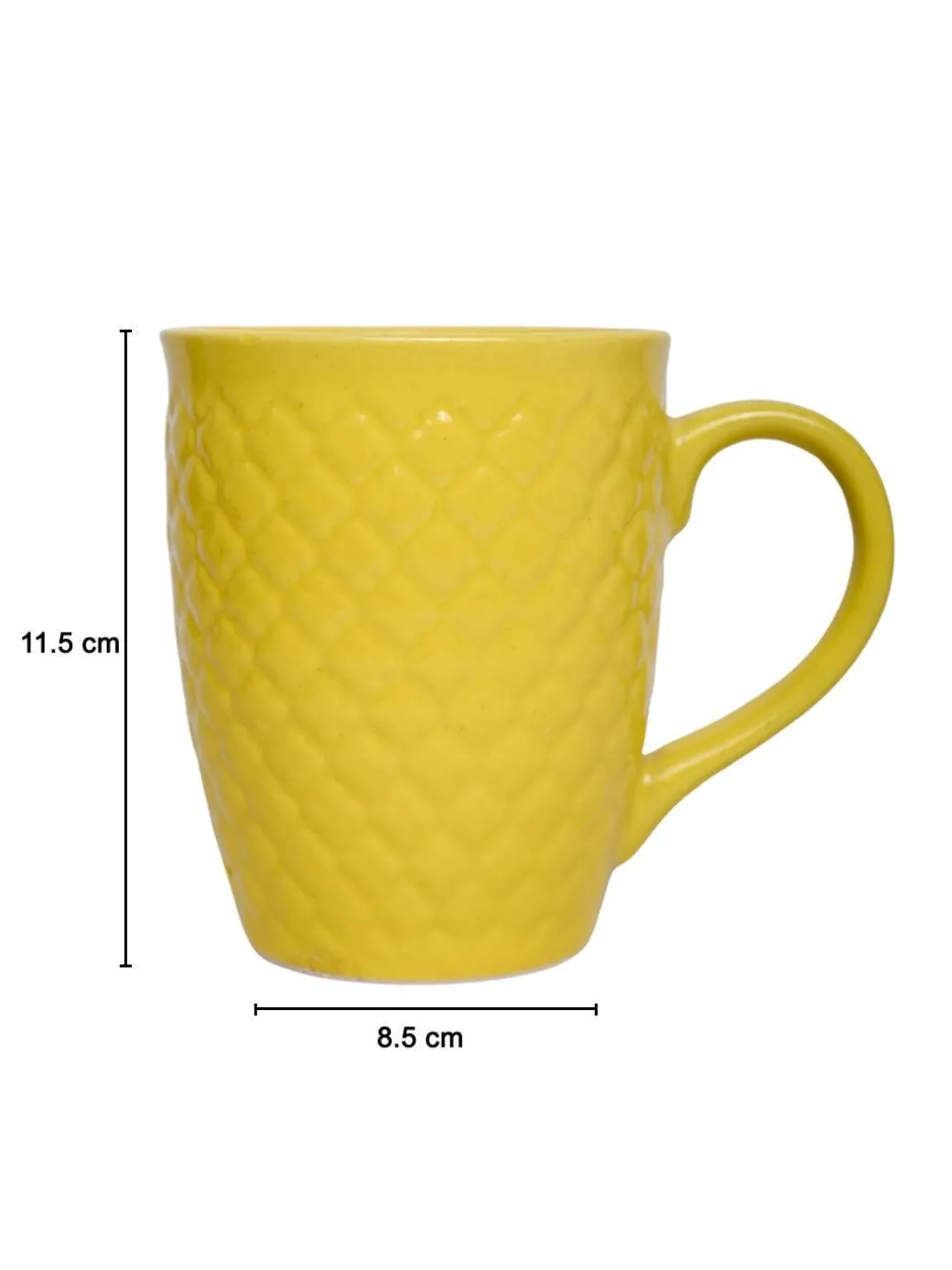 VON CASA Ceramic Coffee Mug - 320 Ml, Yellow