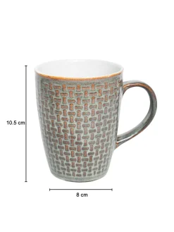 VON CASA Ceramic Coffee Mug - 320 Ml, Dull Brown