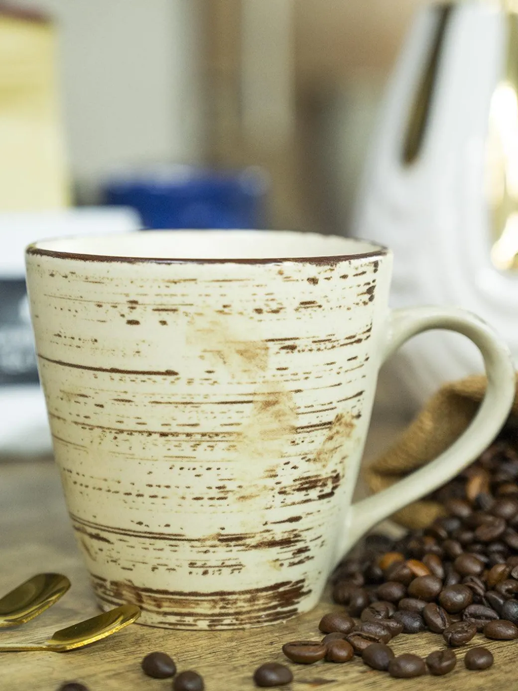 VON CASA Ceramic Mug - 330Ml, Cream