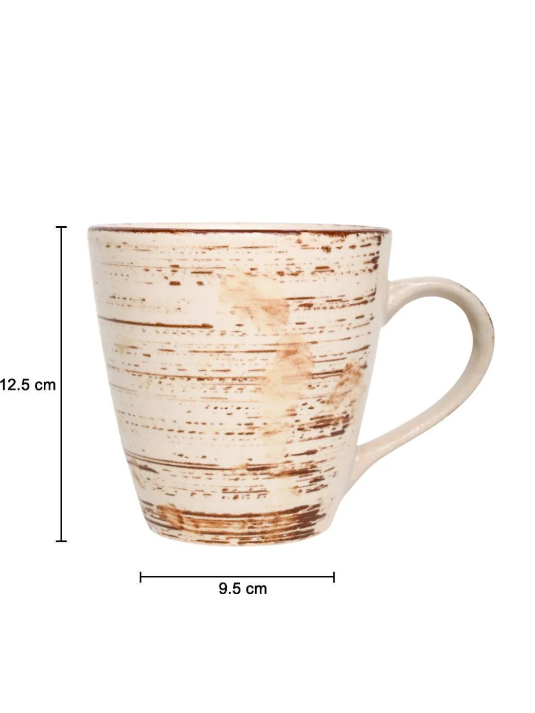 VON CASA Ceramic Mug - 330Ml, Cream