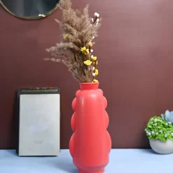 VON CASA Ceramic Red Vase