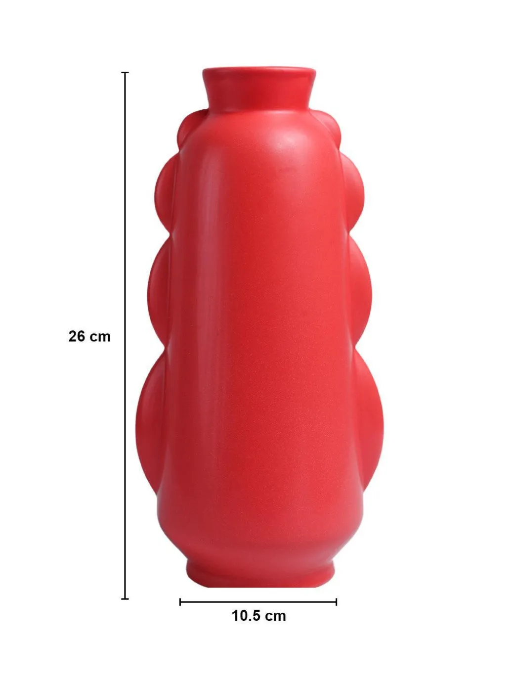 VON CASA Ceramic Red Vase