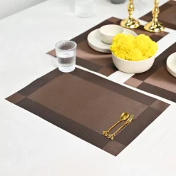 VON CASA Dark Brown Placemat Set Of 6