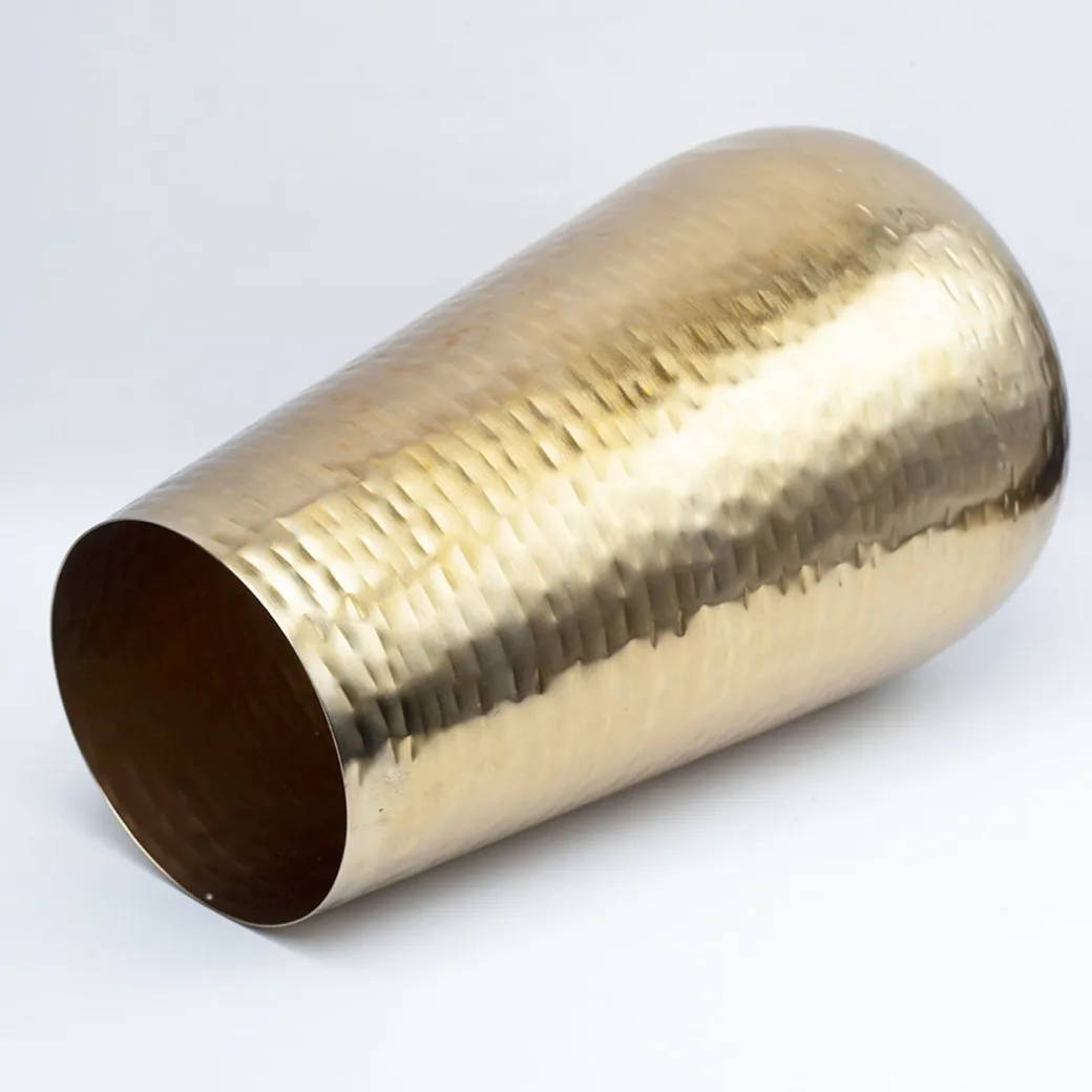 VON CASA Gold Cylindrical Flower Vase