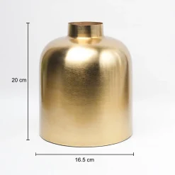 VON CASA Gold Cylindrical Flower Vase